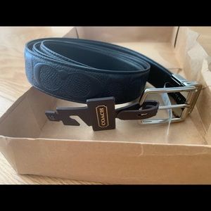 NWT $150 Coach men’s leather belt black
